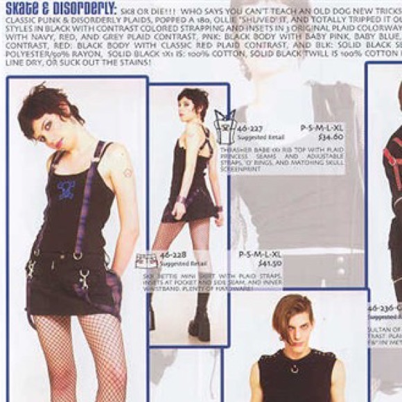 Lip Service Tops - Hot Topic Lip Service 2003 Skate & Disorderly Thrasher Babe Red Black Tank Top